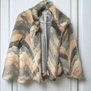 Multicolor Faux Fur Jacket